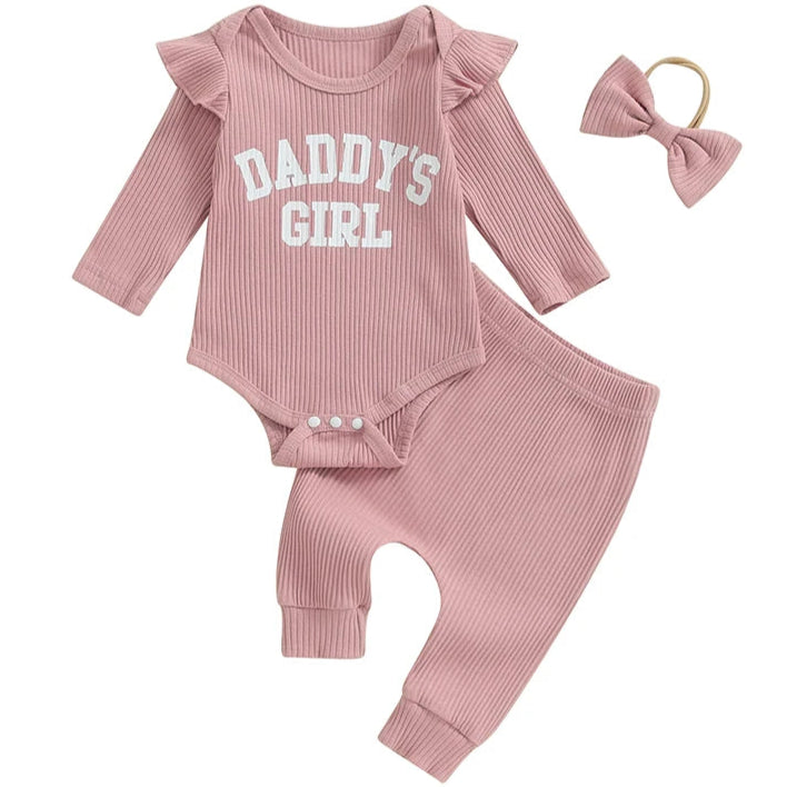 Baby girl pink daddy’s girl romper outfit