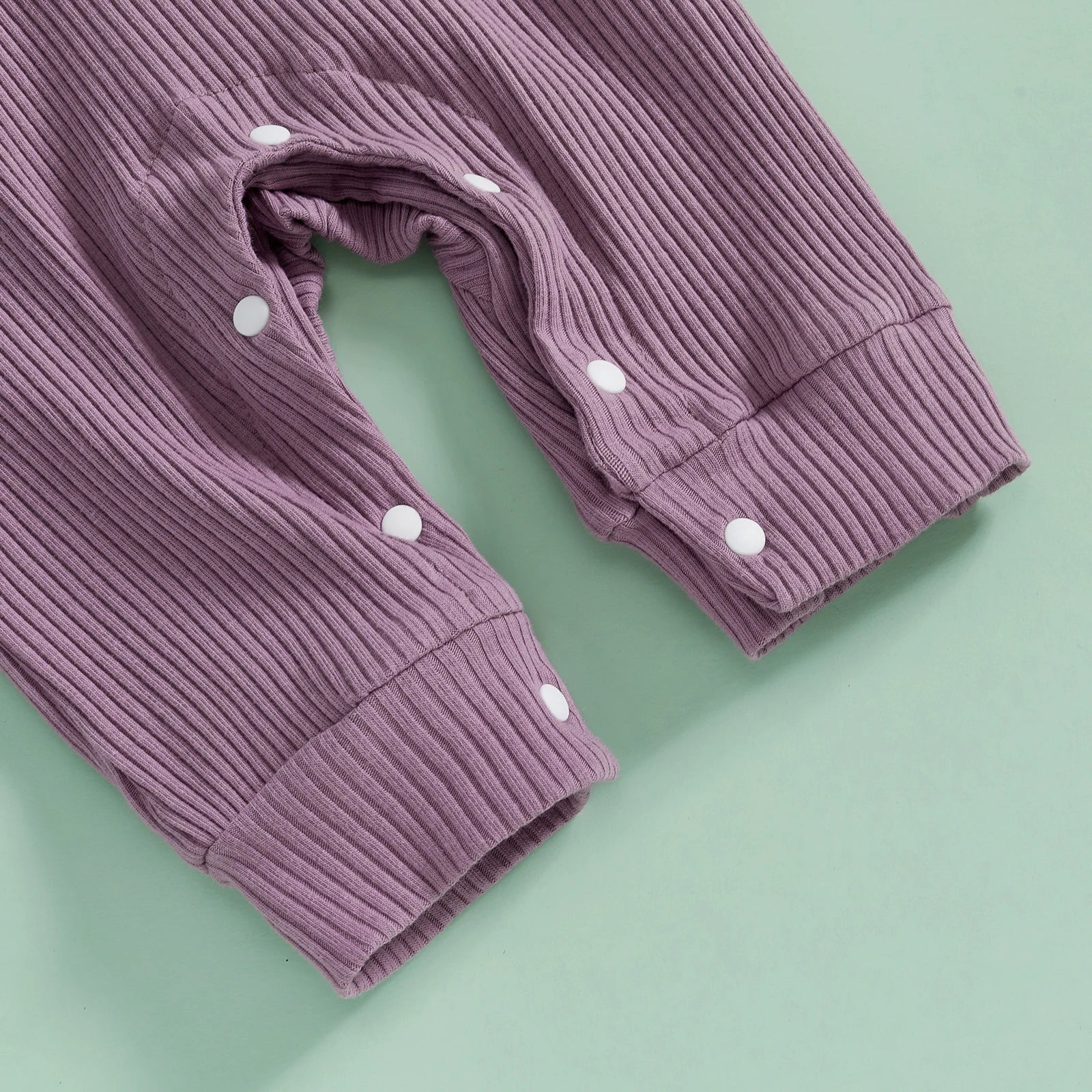 Hello World Purple Newborn Set in Ribbed Cotton