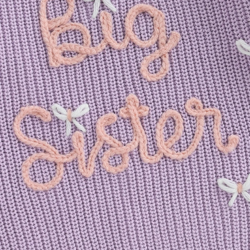 Big Sister Chunky Knit Jumper Purple