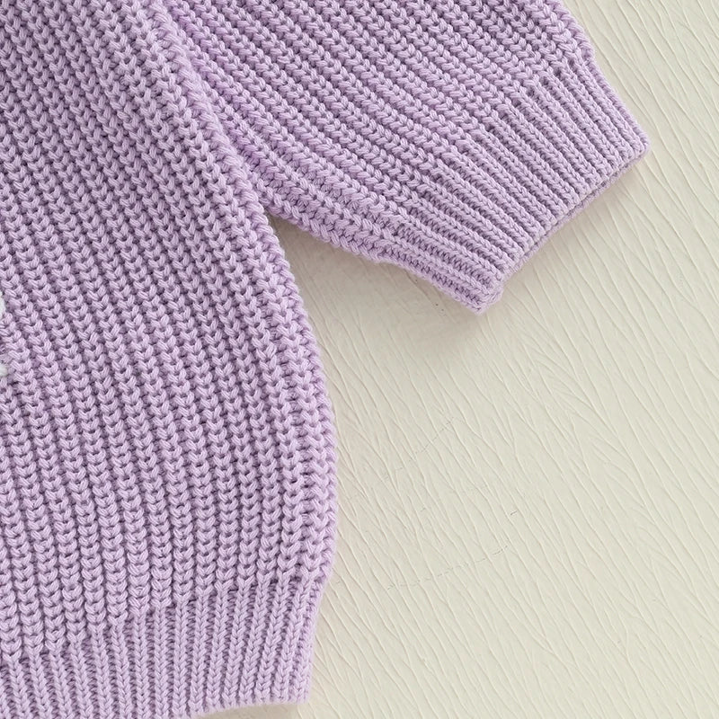 Big Sister Chunky Knit Jumper Purple