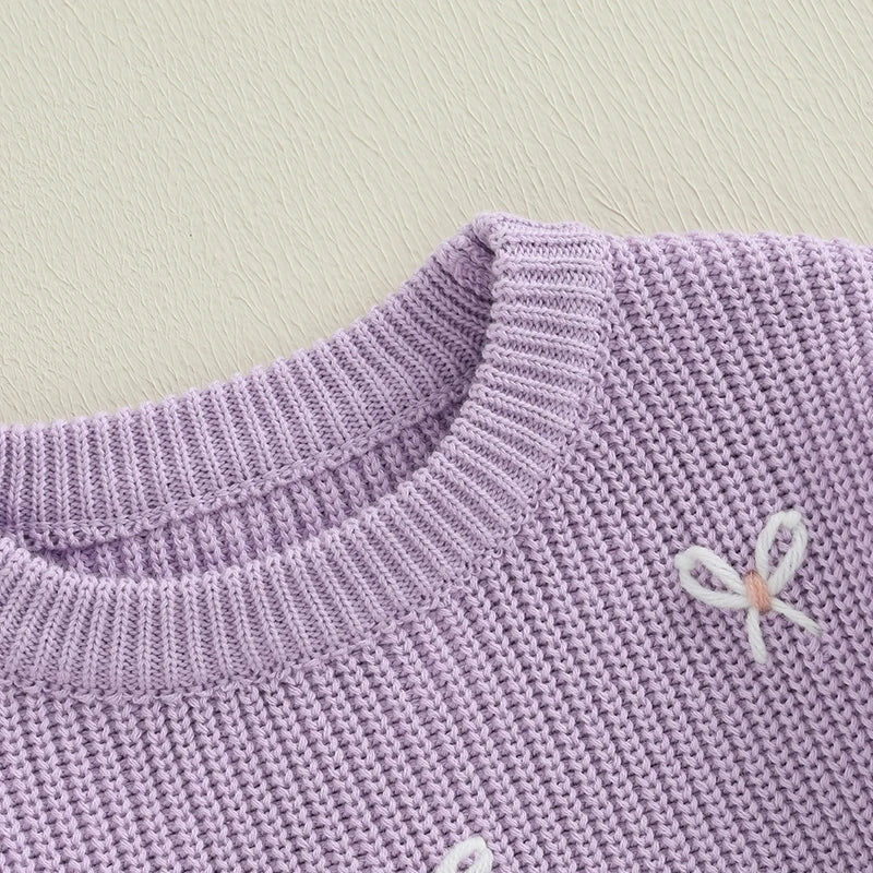 Big Sister Chunky Knit Jumper Purple
