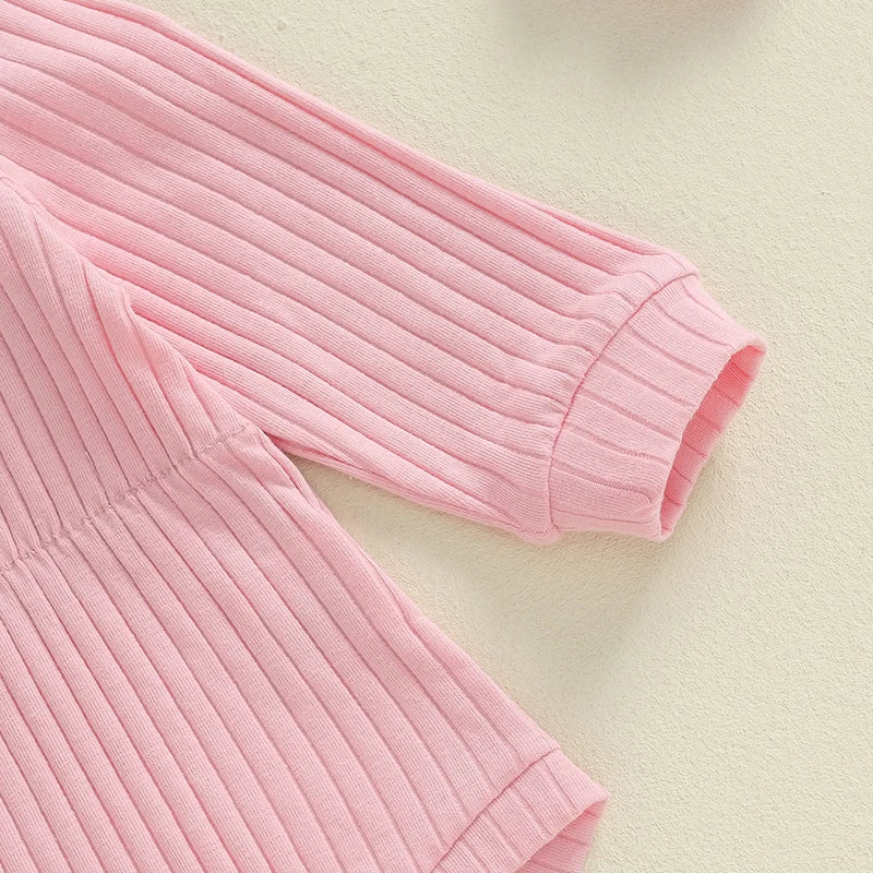Emma Long Sleeve Baby Girl Romper Pink