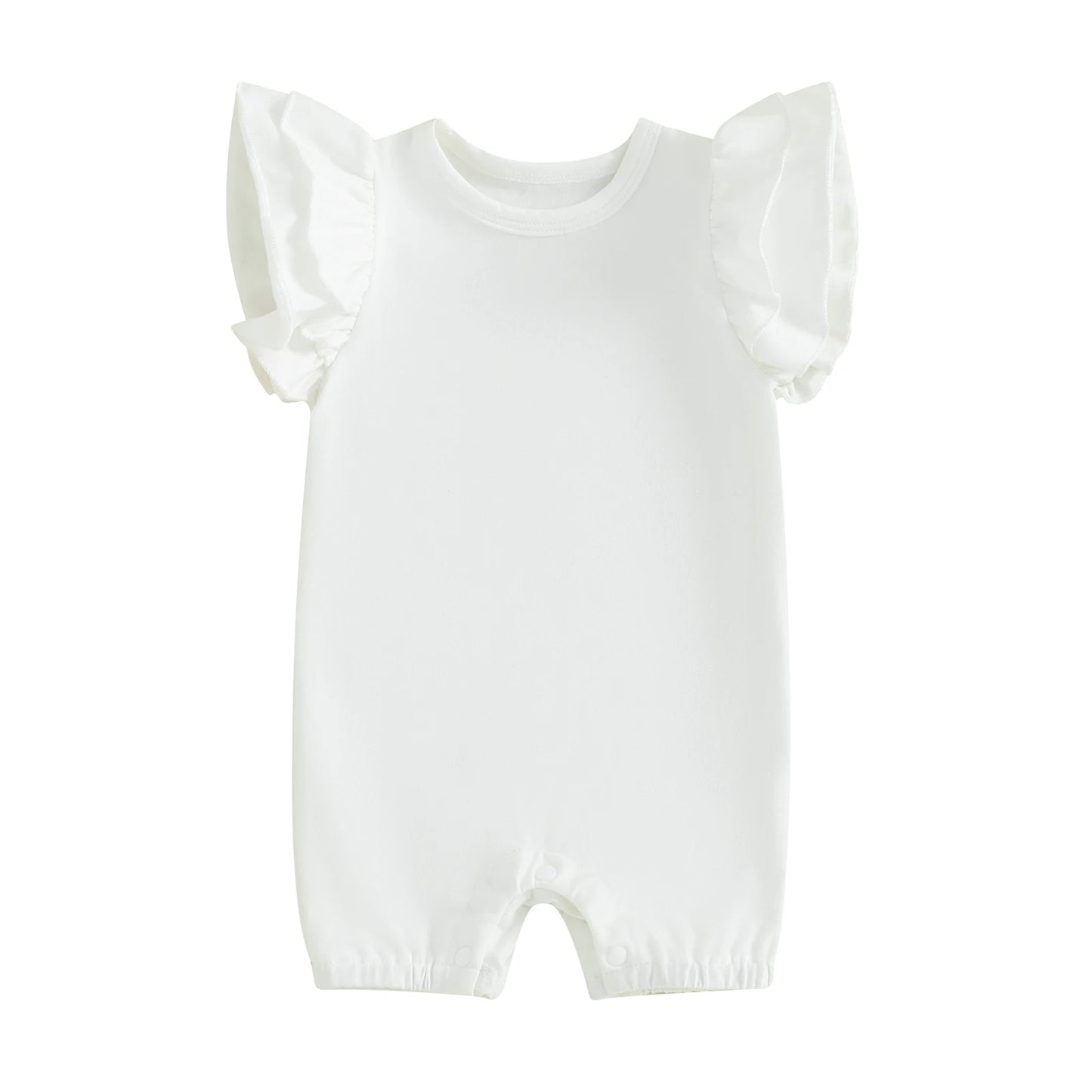 Amaya Flutter Shorty Romper White