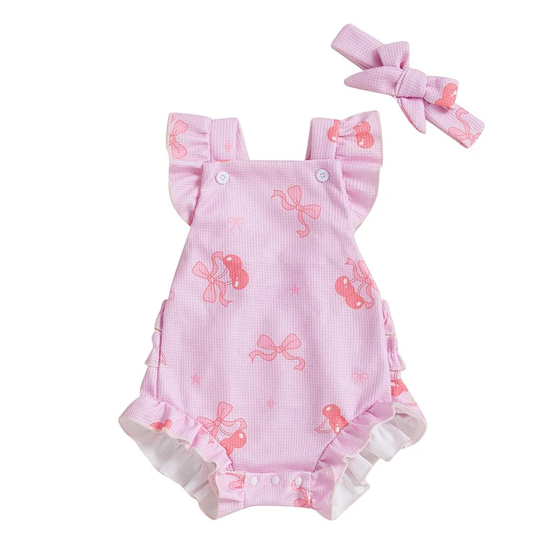 Cherry Blossom Baby Girl Romper