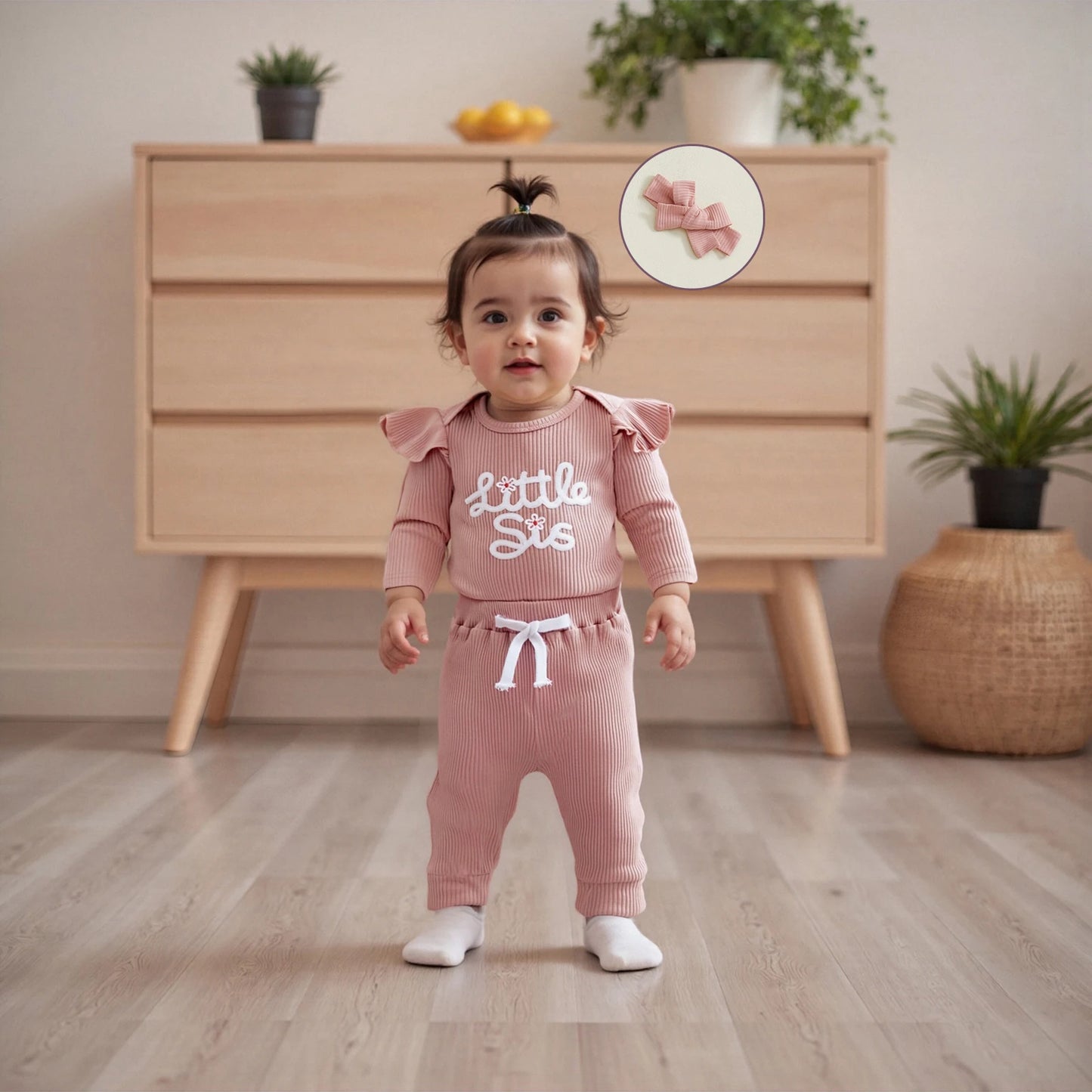 Little Sister Flutter Set Pink