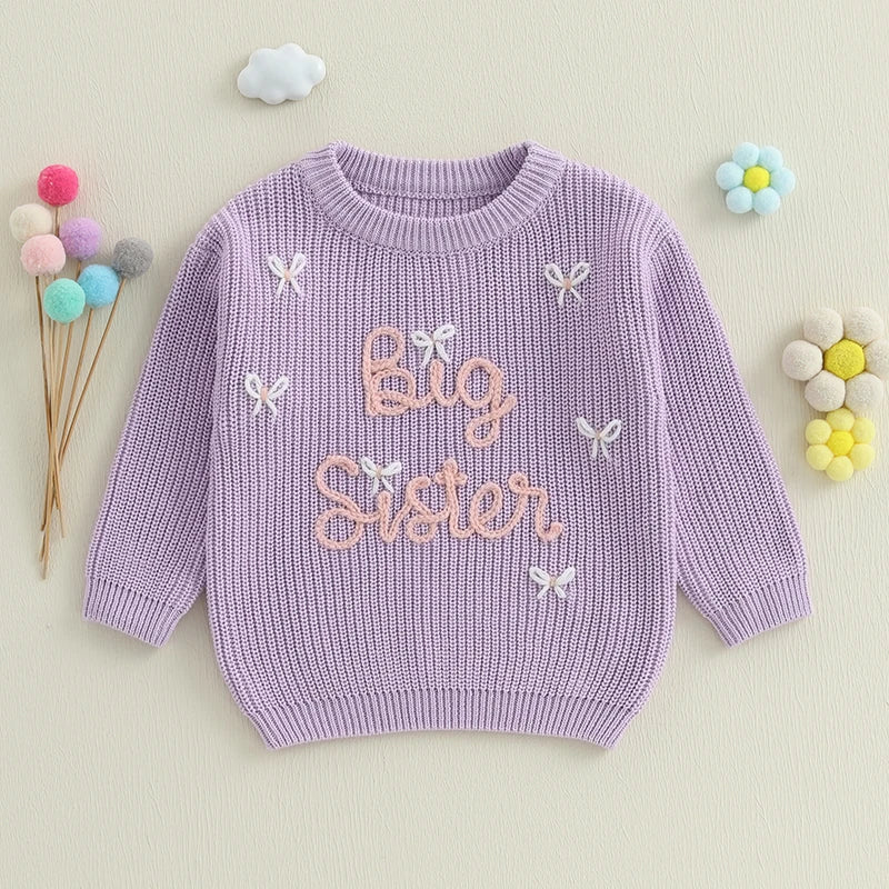 Big Sister Chunky Knit Jumper Purple