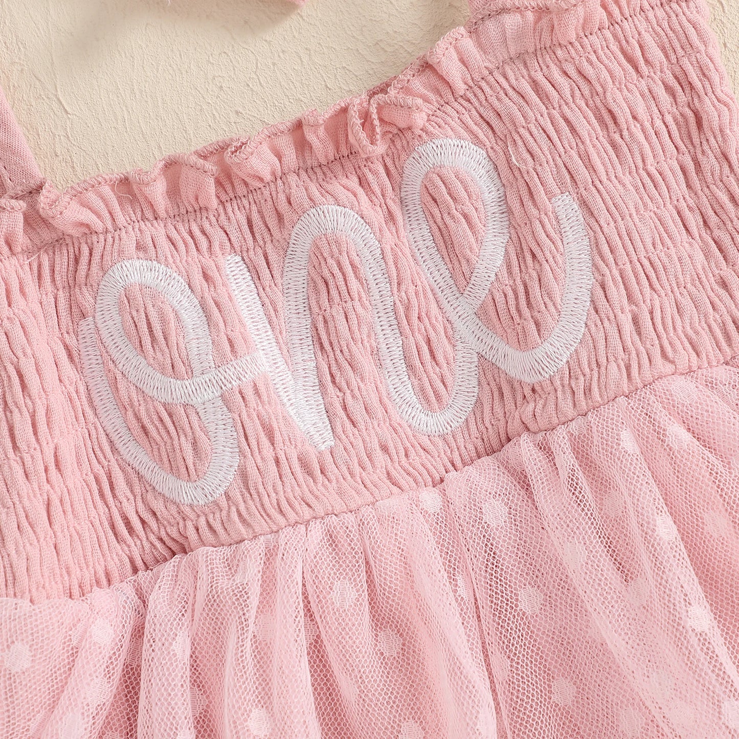 First Birthday Tulle Tutu Romper Pink