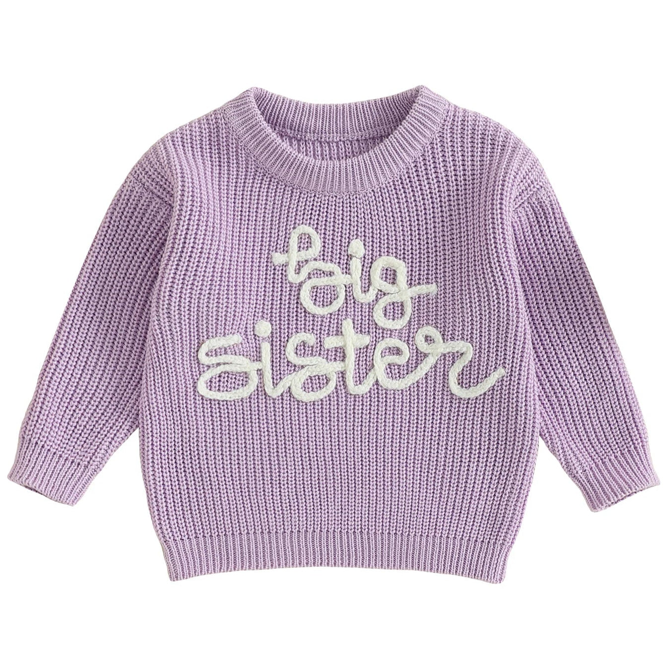 Purple Big Sister jumper for toddlers