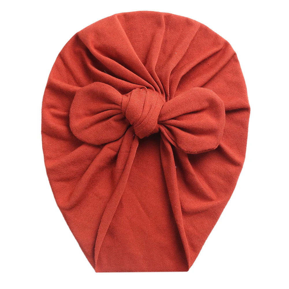 rusty red baby turban for newborn and toddler girls