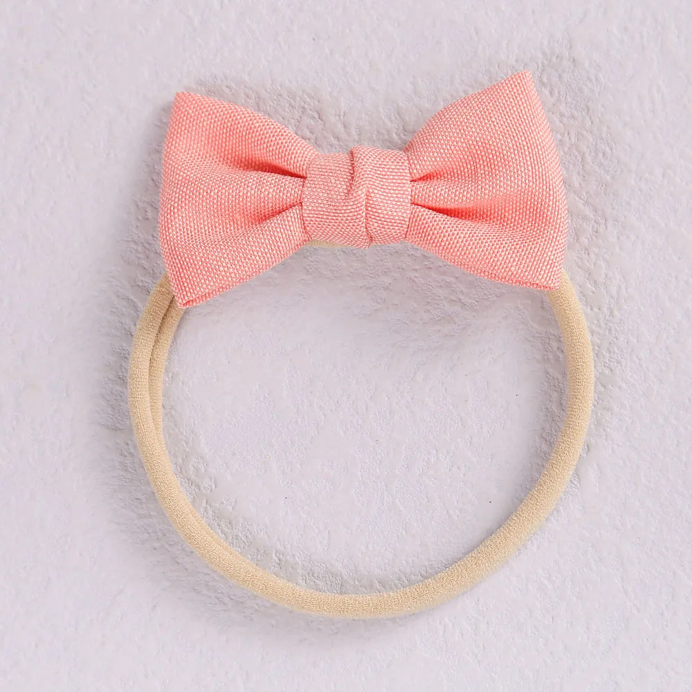 Baby Girl Mini Linen Boweadband