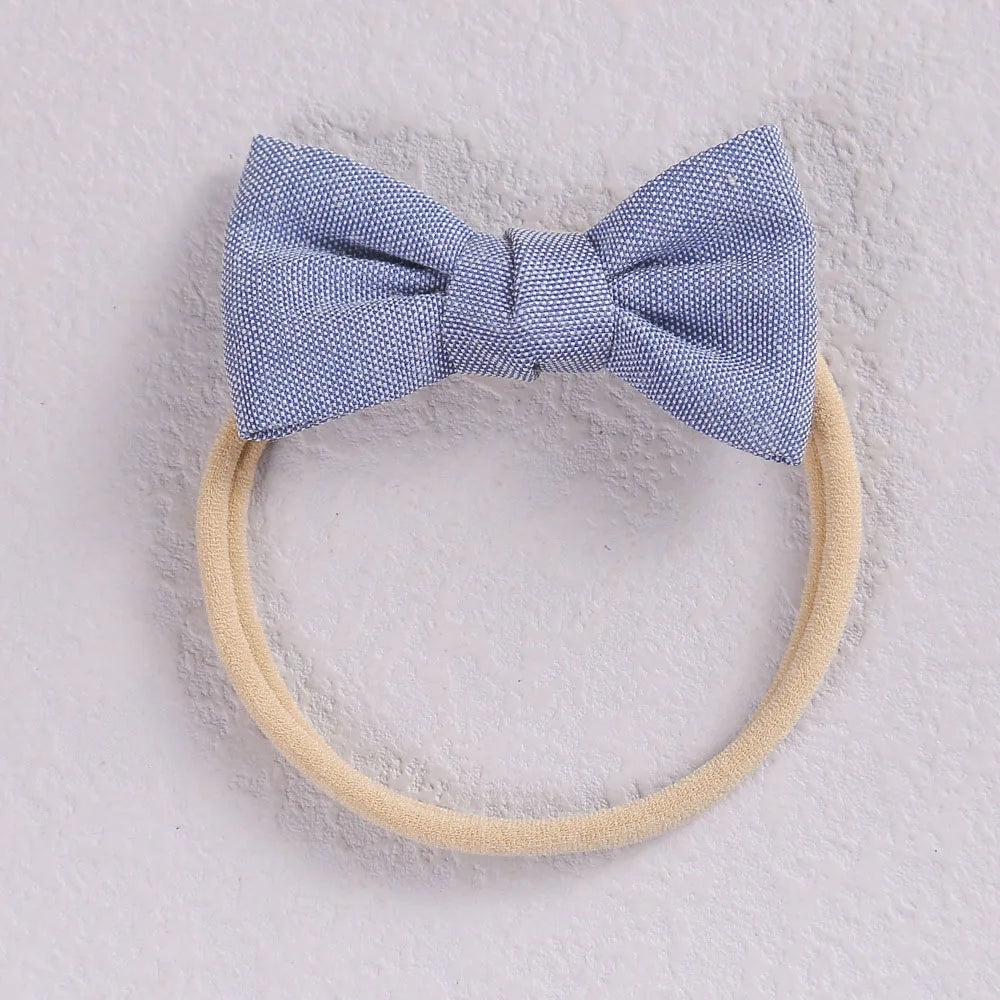 Baby Girl Mini Linen Boweadband