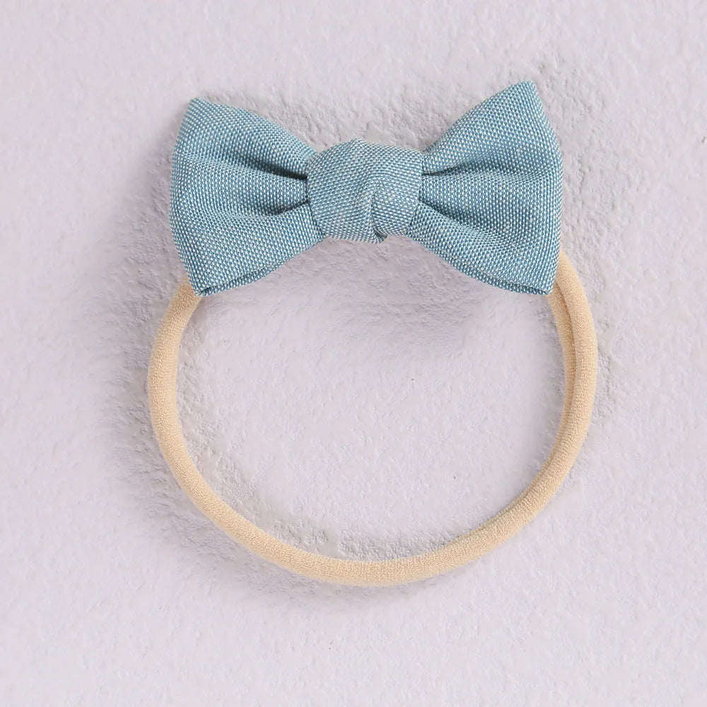 Baby Girl Mini Linen Boweadband