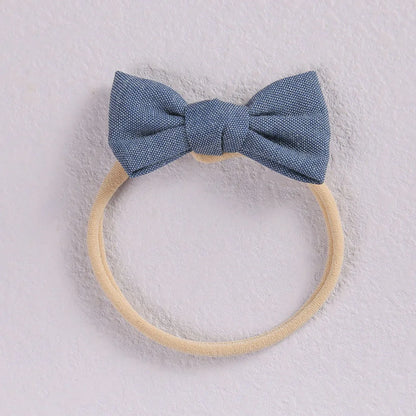 Baby Girl Mini Linen Boweadband