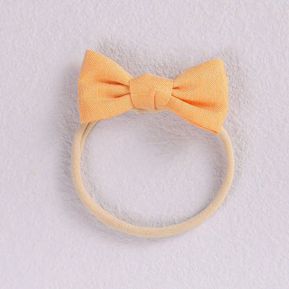 Baby Girl Mini Linen Boweadband