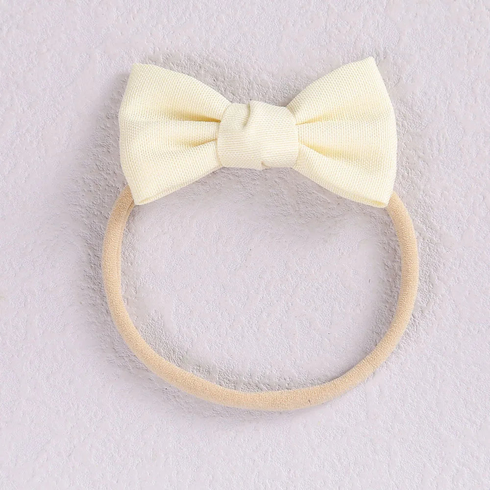 Baby Girl Mini Linen Boweadband