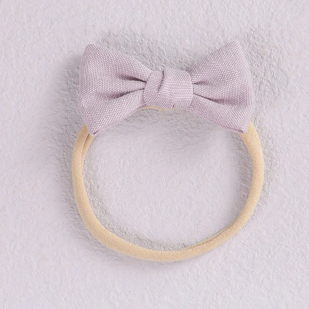 Baby Girl Mini Linen Boweadband