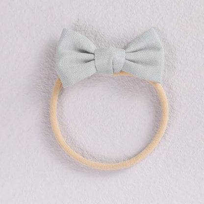 Baby Girl Mini Linen Boweadband