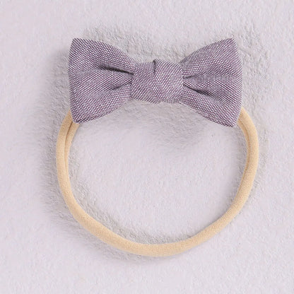 Baby Girl Mini Linen Boweadband