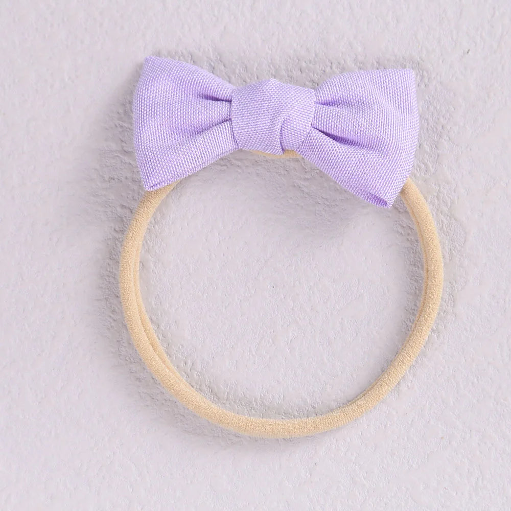 Baby Girl Mini Linen Boweadband