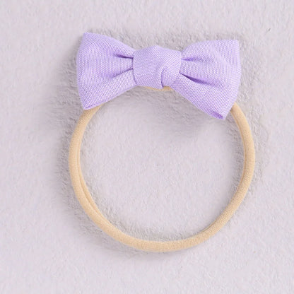 Baby Girl Mini Linen Boweadband