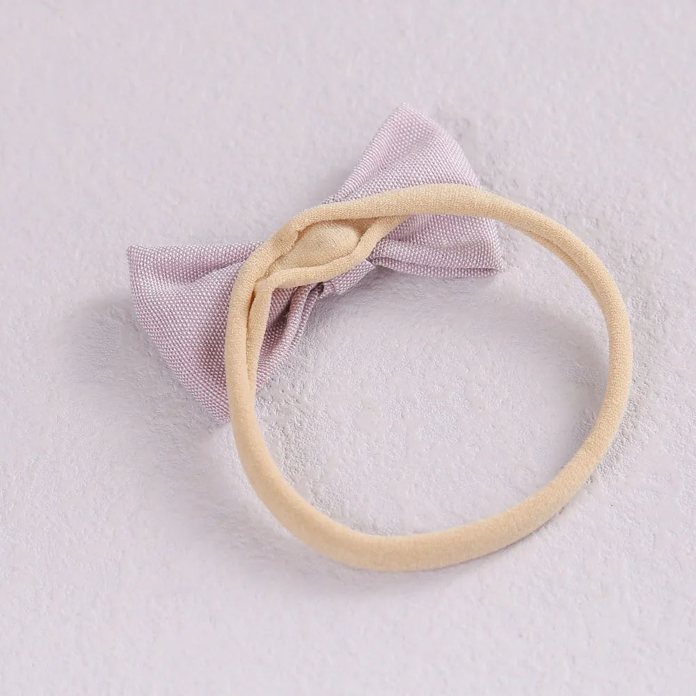 Baby Girl Mini Linen Boweadband