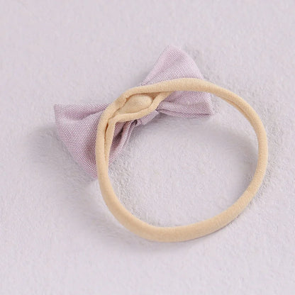 Baby Girl Mini Linen Boweadband