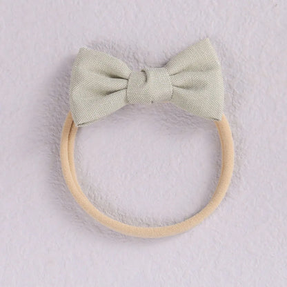 Baby Girl Mini Linen Boweadband