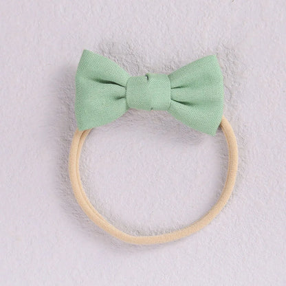 Baby Girl Mini Linen Boweadband