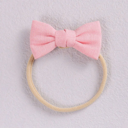 Baby Girl Mini Linen Boweadband
