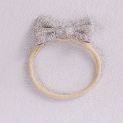 Baby Girl Mini Linen Boweadband