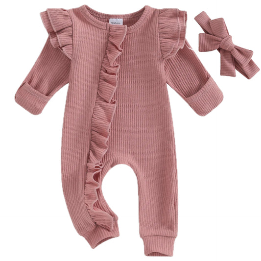 Soft cotton baby romper with zipper front – newborn essential from Pipp & Lola