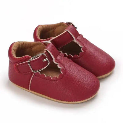 Red T-Bar baby sandals for girls – stylish and flexible soft sole