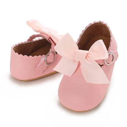 Mary Jane Baby Bow Shoes Pink