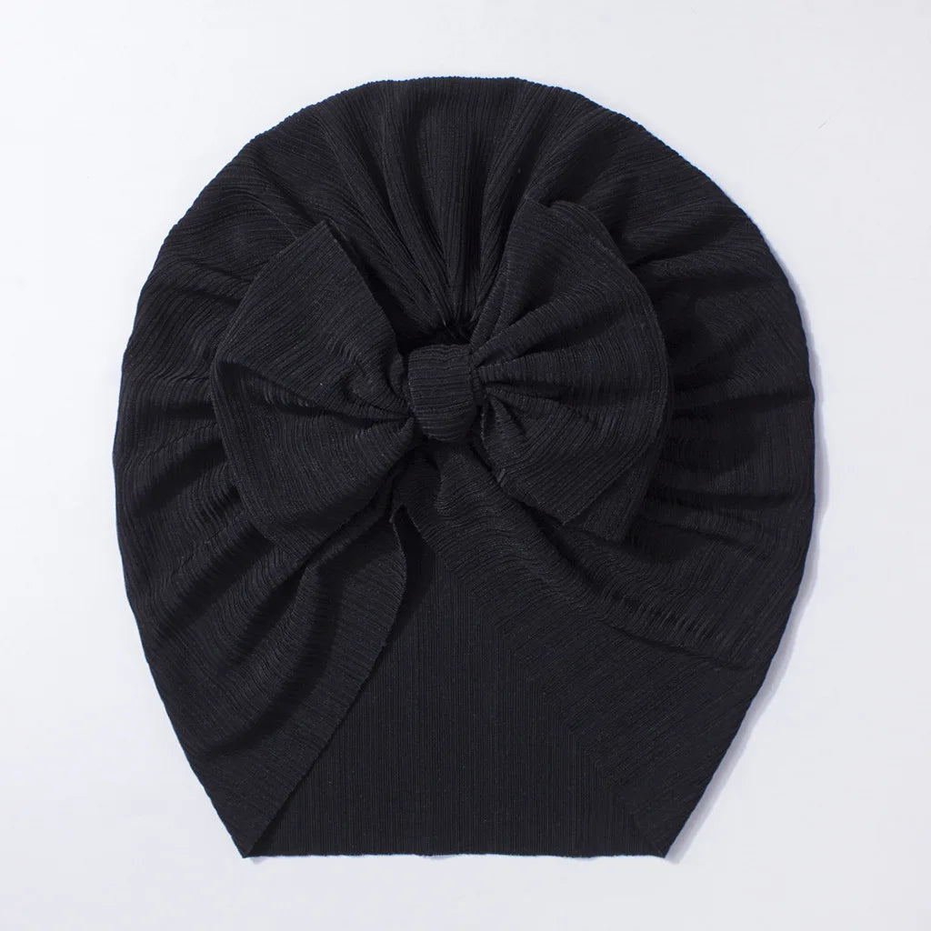 Matte Bow Turban Black