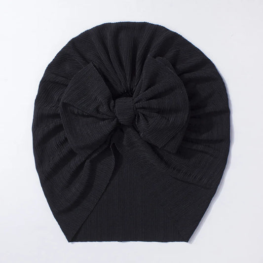 Matte Bow Turban Black