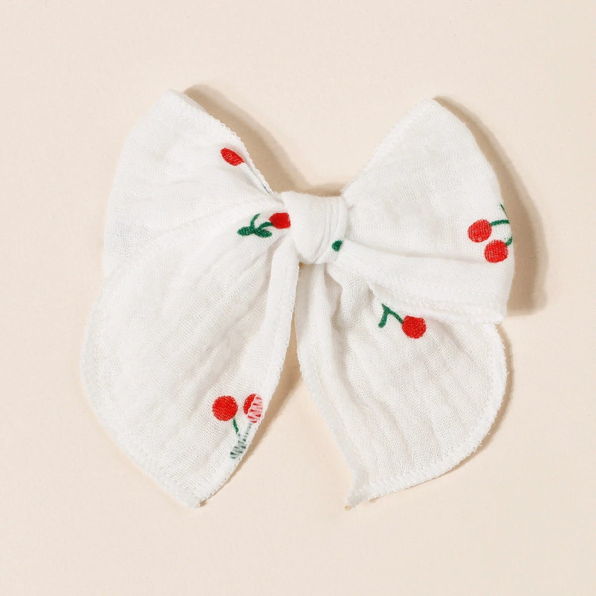 Muslin Bow Baby Girl Clip