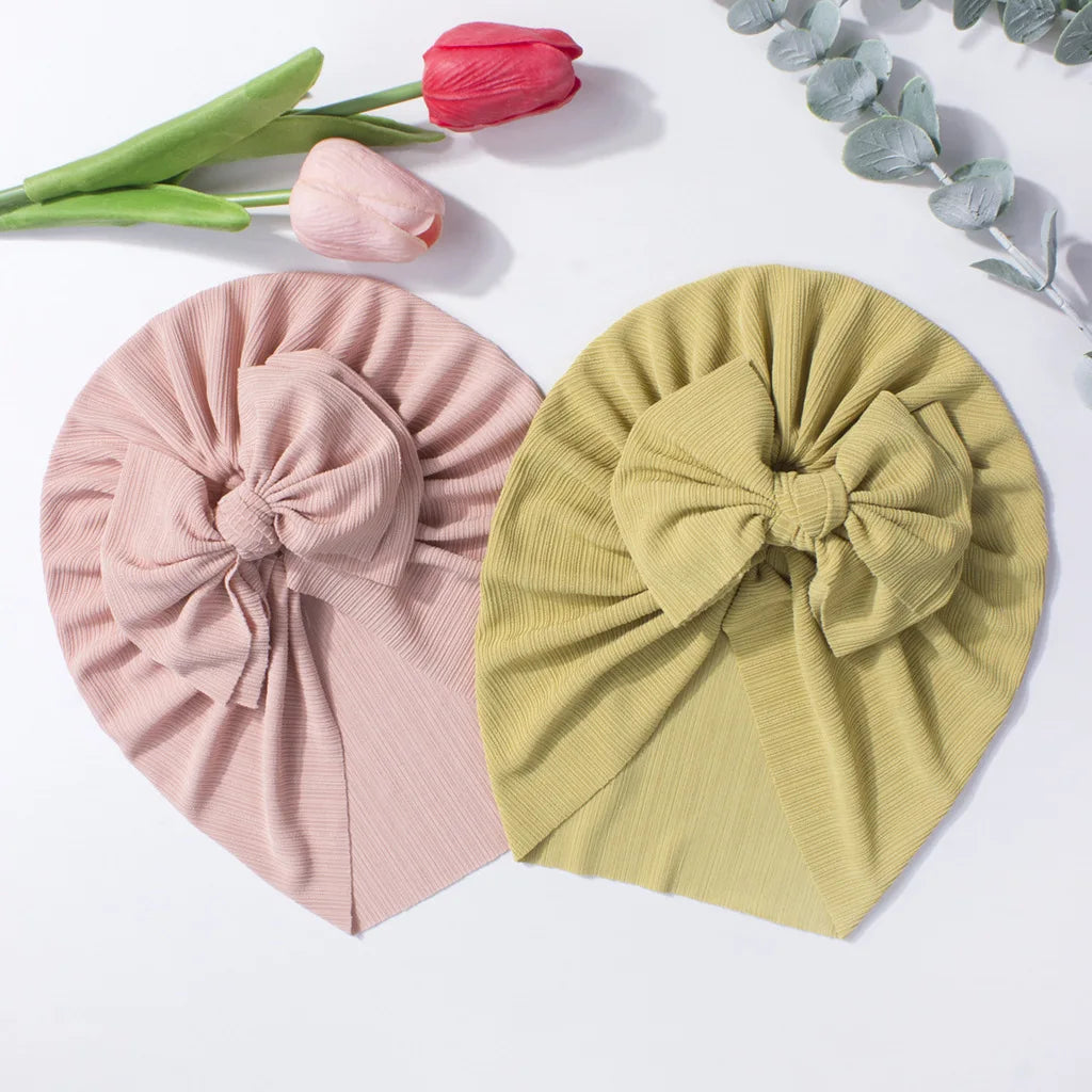 Matte Bow Turban Yellow