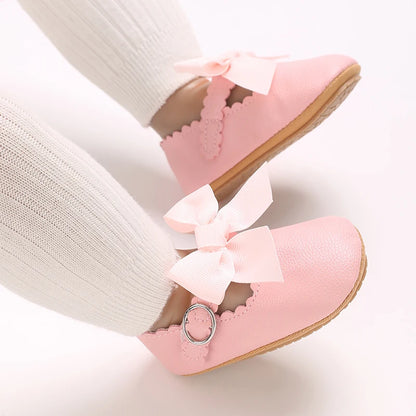 Mary Jane Baby Bow Shoes Pink