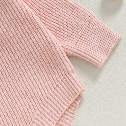 Lilttle Sister Knit Romper Pink