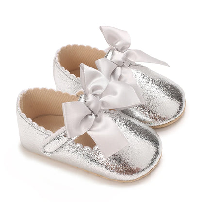 Ava Silver Bow Sandals