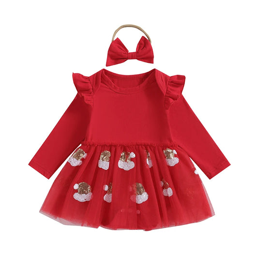 Baby Christmas Flutter Tutu Romper