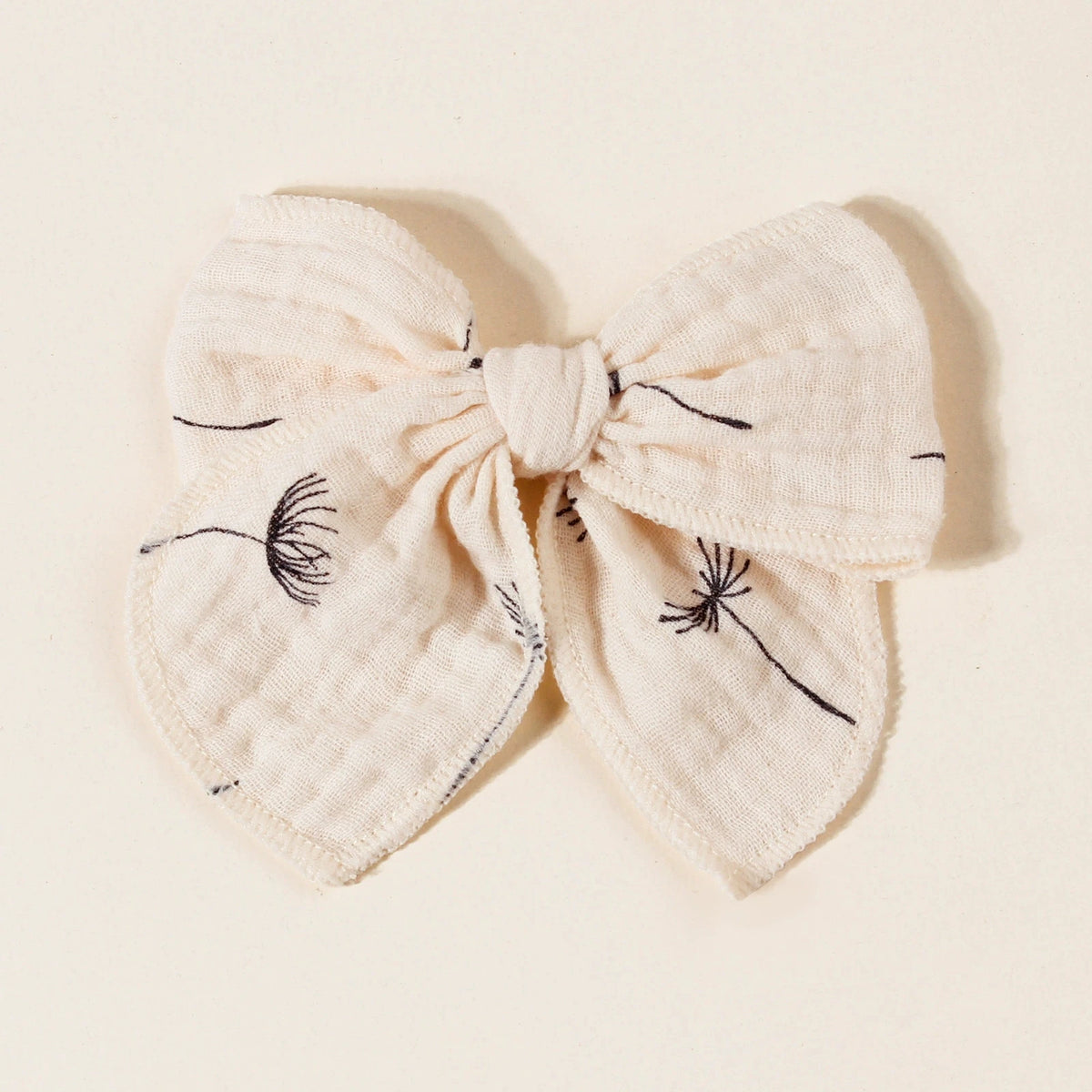 Muslin Bow Baby Girl Clip