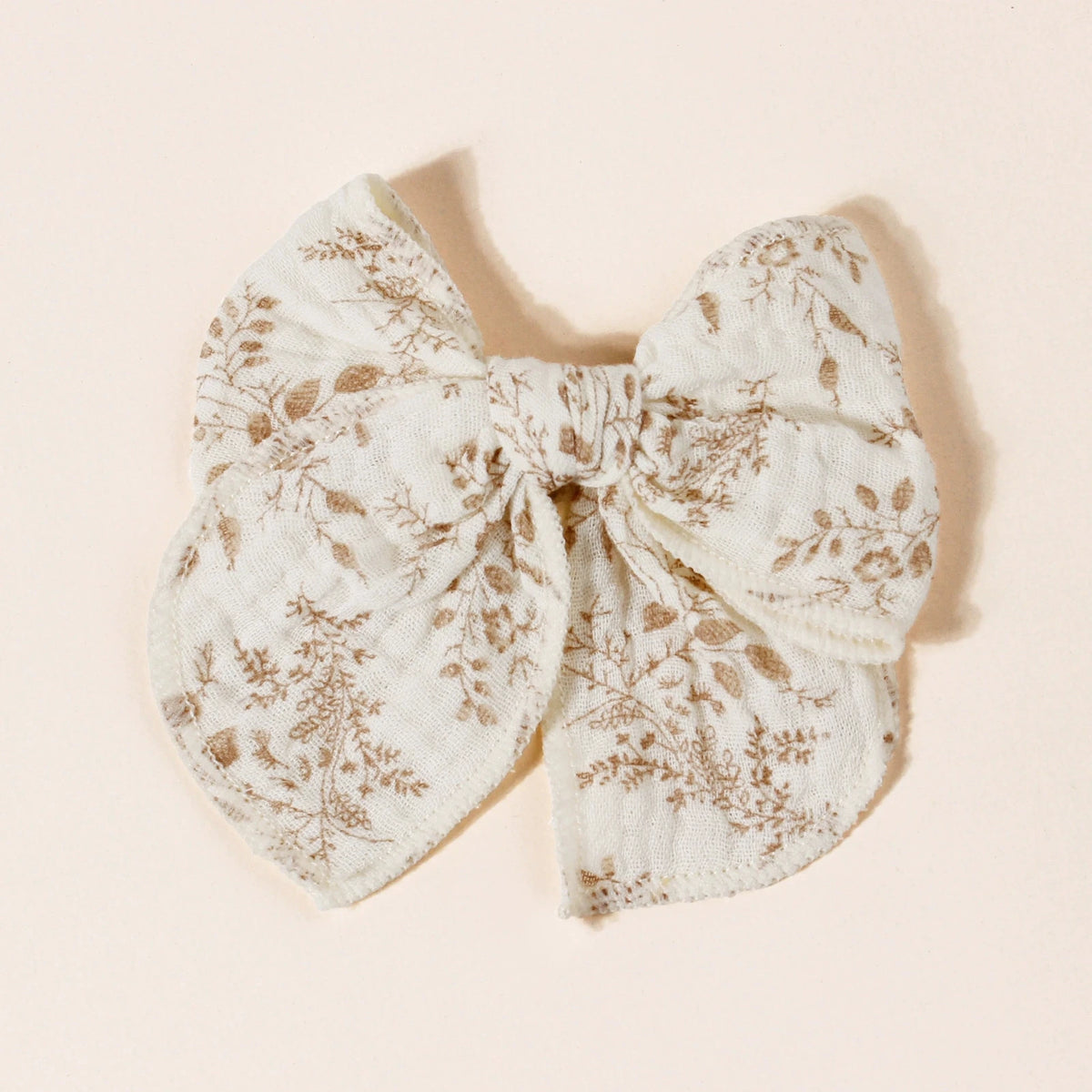 Muslin Bow Baby Girl Clip