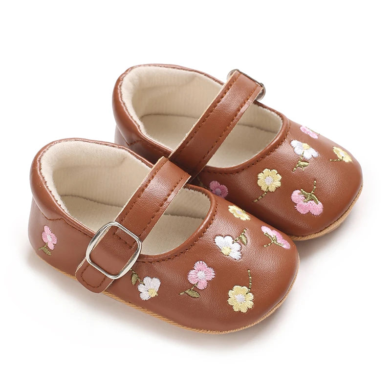 Embroidered Girl Baby Shoes