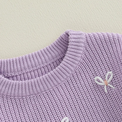 Big Sister Chunky Knit Jumper Purple