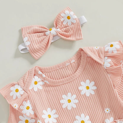 Daisy Flutter Tutu Romper Peach