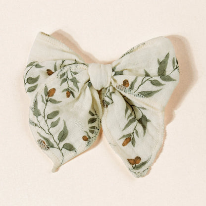 Muslin Bow Baby Girl Clip