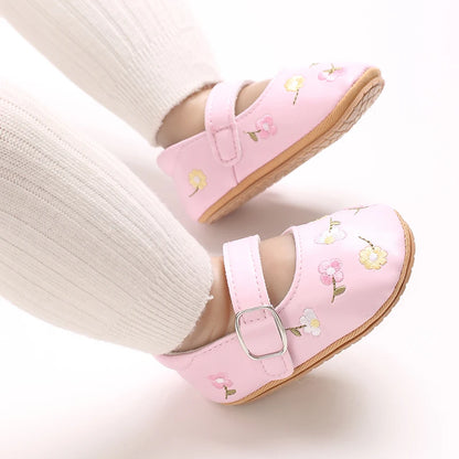 Embroidered Girl Baby Shoes