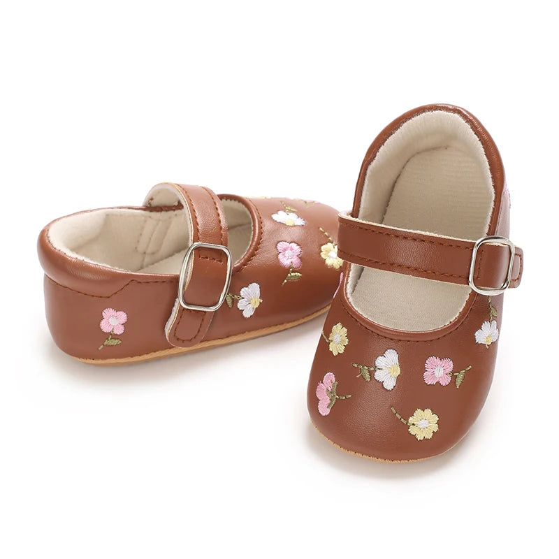 Embroidered Girl Baby Shoes