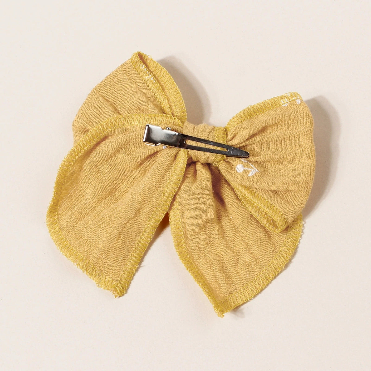 Muslin Bow Baby Girl Clip